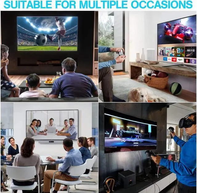 Alt view image 6 of 7 - BUCIER USB C to DisplayPort 1.4 8K 2M Cable with USB-C PD 8K@60Hz 4K@144Hz Converter Thunderbolt 3 to DisplayPort Adapter Compatible with New MacBook Pro 2019 2020