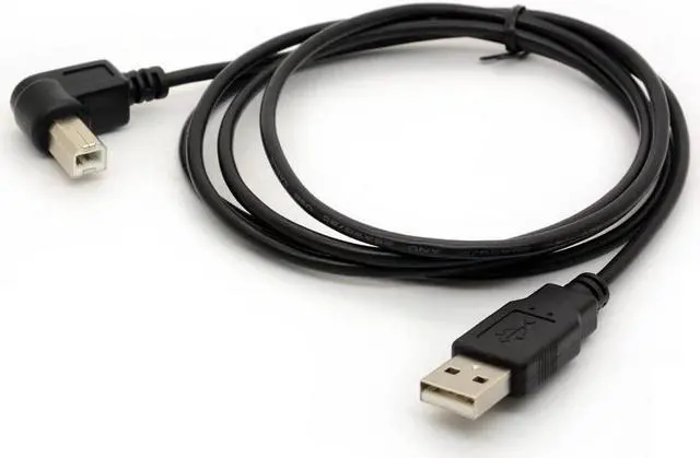 Alt view image 4 of 4 - BUCIER 1.5M USB to Printer Adapter Cables 90 Degree USB 2.0 A Male to B Right Angle Plug Converter Lead 480Mbps High Speed Wireless Wired Adaptor Scanner Extension Cord (Right)