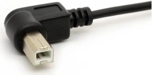 Alt view image 2 of 4 - BUCIER 1.5M USB to Printer Adapter Cables 90 Degree USB 2.0 A Male to B Right Angle Plug Converter Lead 480Mbps High Speed Wireless Wired Adaptor Scanner Extension Cord (Right)