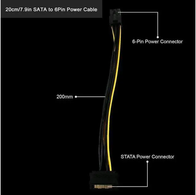 Alt view image 7 of 7 - BUCIER PCI-E Riser for Bitcoin Litecoin ETH Coin Mining 6 PIN Powered PCIE Extension Cable GPU Riser Ethereum Mining ETH GPU Extension Cable PCIEX1 to PCIE X16 VER006C GPU Riser(Blue 6-PCS)