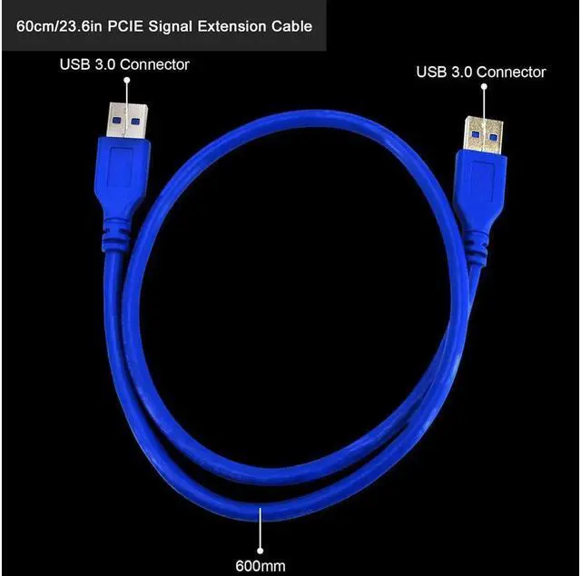 Alt view image 6 of 7 - BUCIER PCI-E Riser for Bitcoin Litecoin ETH Coin Mining 6 PIN Powered PCIE Extension Cable GPU Riser Ethereum Mining ETH GPU Extension Cable PCIEX1 to PCIE X16 VER006C GPU Riser(Blue 6-PCS)