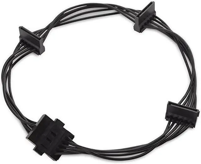 Alt view image 5 of 5 - BUCIER 2Pack 15 Pin SATA to 4 SATA Power Splitter 18 Inches