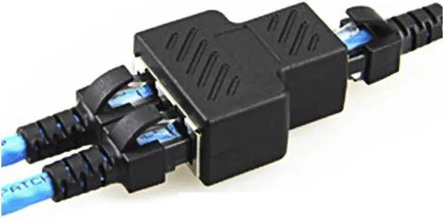 Alt view image 3 of 7 - BUCIER Ethernet Splitter RJ45 Splitter Adapter 1 to 2 Ways Dual Female Port CAT5 /6/ 7 LAN Ethernet Cable