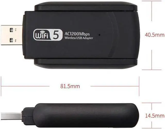 Alt view image 6 of 7 - BUCIER 1200M Wireless Network Card Wireless WiFi Receiver usb3.0 Dual Antenna gigabit Dual-Band Wireless Network Card