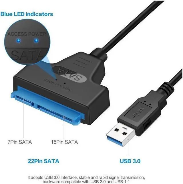 Alt view image 3 of 7 - BUCIER Professional SATA to USB 3.0 Cable Adapter 2.5 inch SSD Hard Drive Expanding Connector