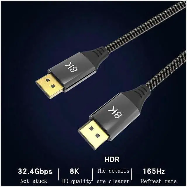 Alt view image 5 of 5 - BUCIER 1.5m DP1.4 Version 8K DisplayPort Male to Male Computer Monitor HD Cable