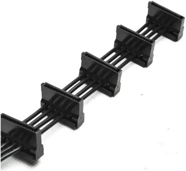 Alt view image 6 of 6 - BUCIER 4-Pin IDE 1to 5 SATA SATA Power Cable Adapter Splitter Cables 18AWG Black Sleeved 40cm For PC Server