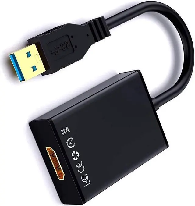Main image of BUCIER USB to HDMI Adapter USB 3.0/2.0 to HDMI 1080P HD Video Cable Converter with Audio Compatible with Windows XP 7/8/8.1/10 for PC Laptop Projector HDTV