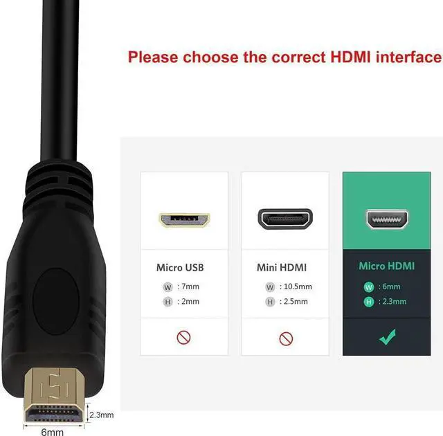 Alt view image 2 of 7 - BUCIER Micro HDMI to VGA Adapter Active Micro HDMI to VGA Video Converter with 3.5mm Stereo Audio Micro HDMI to VGA Cable (Male to Female) Compatible with Laptop Projector HDTV Chromebook