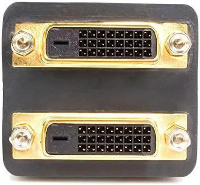 Alt view image 2 of 3 - BUCIER 1ft DVI Splitter Cable - M / F - DVI-D to 2x DVI-D Dual Video Splitter for Your Split Screen Computer Monitor (DVISPL1DD), Black