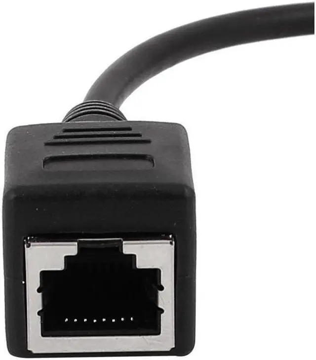 Alt view image 2 of 3 - BUCIER 2pcs 30cm Ethernet Lan Male to Female Network Cable RJ45 Extension Extender Cord