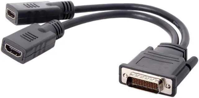 Alt view image 2 of 7 - BUCIER DMS 59 Pin to 2 HDMI Cable, DMS 59 Pin Male to HDMI Female Dual Monitor Extension Cable Adapter for LHF Graphics Card (DMS 59 pin Dual hdmi)