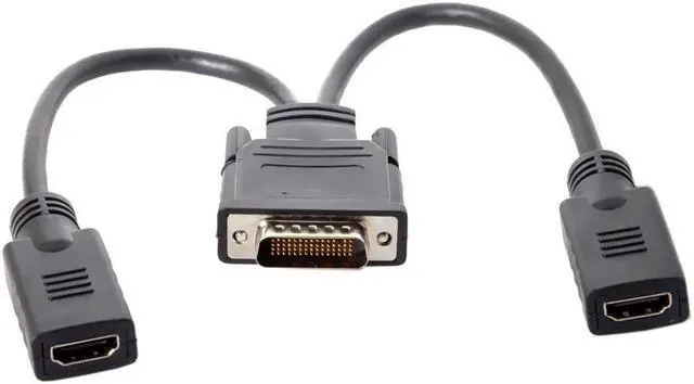 Alt view image 6 of 7 - BUCIER DMS 59 Pin to 2 HDMI Cable, DMS 59 Pin Male to HDMI Female Dual Monitor Extension Cable Adapter for LHF Graphics Card (DMS 59 pin Dual hdmi)