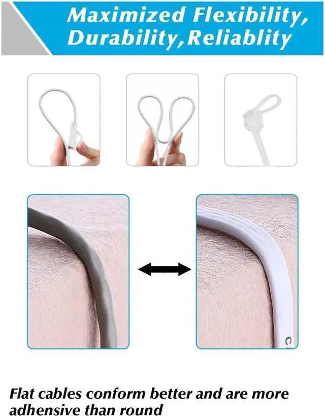 Alt view image 5 of 7 - BUCIER Cat7 Flat Ethernet Cable, 50 Ft 10 Gigabit High Speed Solid Computer Network Cord with Snagless Rj45 Connectors for Xbox,PS4,Modem,Router,Networking Switch Faster Than Cat5e Cat5 Cat6 Cable