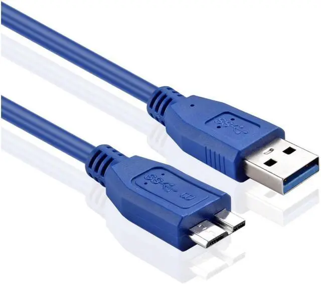 Alt view image 3 of 4 - BUCIER 1M/3FT Blue USB 3.0 Type A Male To Micro B Male Superspeed Cable Adapter