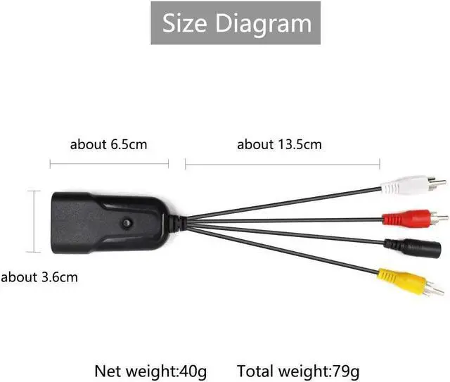 Alt view image 4 of 6 - BUCIER Composite to HDMI Converter, HDMI, AV to HDMI Support 1080P with Power Adapter, RCA to HDMI for PS One, PS2, PS3, WII, WII U and SEGA Video Games Video Converter