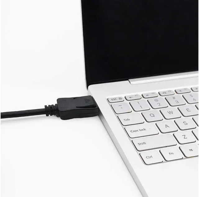 Alt view image 6 of 6 - BUCIER Right Angle Displayport 1.4 Cable Left Angled Displayport Cable, 90-Degree Angled Displayport Cable V1.4 6FT/1.8M up to 8K/60Hz, 4K/144Hz Supported