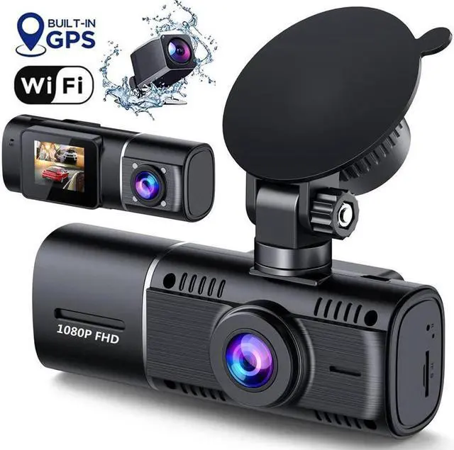 Main image of BUCIER 3 Channel Dash Cam with WiFi GPS 3 Channel 1080P+1080P+1080P Car Camera Driving Recorder with Free App,Driving recorder,1.5 Inch Camera,24/7 Parking Mode,Night Vision,Loop Recording,G-sensor