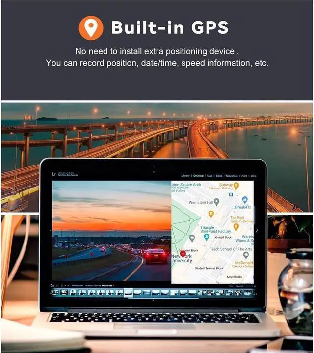 Alt view image 4 of 7 - BUCIER 3 Channel Dash Cam with WiFi GPS 3 Channel 1080P+1080P+1080P Car Camera Driving Recorder with Free App,Driving recorder,1.5 Inch Camera,24/7 Parking Mode,Night Vision,Loop Recording,G-sensor