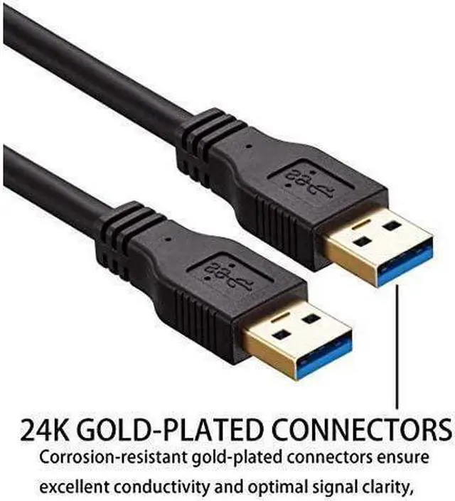 Alt view image 3 of 4 - BUCIER USB to USB Cable Male to Male 20 ft Long USB 3.0 Cable A to A for Data Transfer Hard Drive Enclosures Printer Modem Cameras