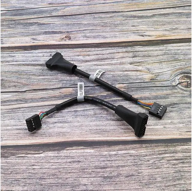 Alt view image 3 of 6 - BUCIER USB 3.0 19 Pin Male to USB 2.0 9 Pin Female Motherboard Cable Adapter ale/Female Housing Converter (19Pin Male to 9Pin Female)