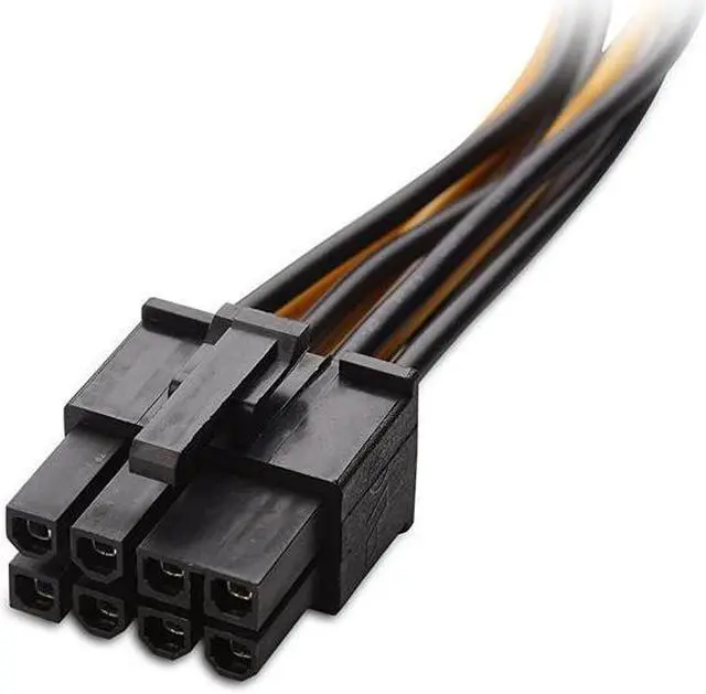Alt view image 4 of 5 - BUCIER (2-Pack) 8-Pin PCIe to Molex (2x) Power Cable 4 Inches