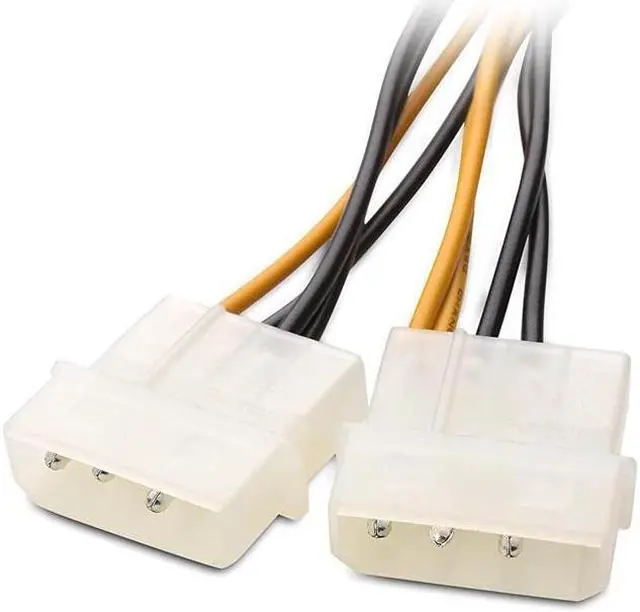 Alt view image 5 of 5 - BUCIER (2-Pack) 8-Pin PCIe to Molex (2x) Power Cable 4 Inches