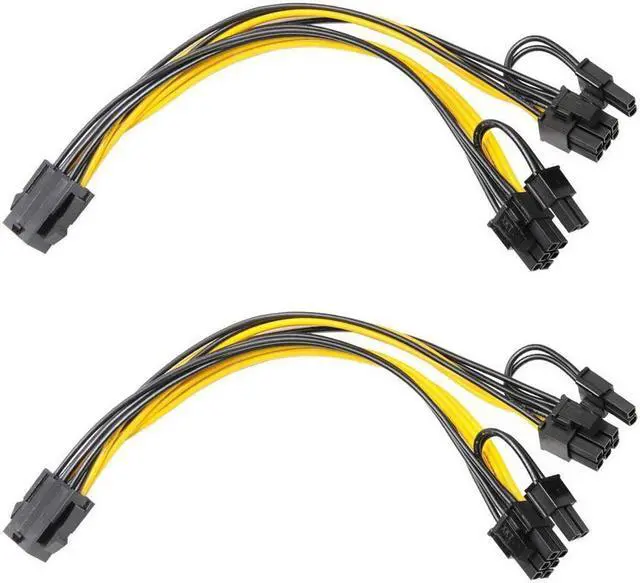 Main image of BUCIER 2Pack PCI-E 8-Pin Male to Dual 8-Pin (6+2) Male PCI Express Power Adapter Cable for Power Supply Cable Graphics Video Card 8Pin Splitter