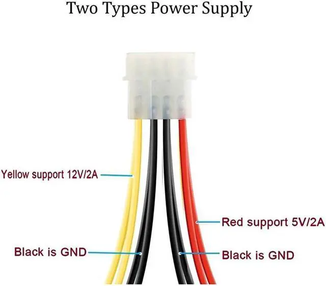 Alt view image 3 of 7 - BUCIER 5pcs 4 Pin Molex to 2×15 Pin SATA Power Y-Cable Adapter for IDE 8 Inches