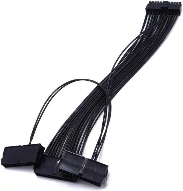 Main image of BUCIER 24Pin Dual PSU Power Extension Cable PC Three Power Supply Synchronization Cable Connector 12.6 Inches / 32cm