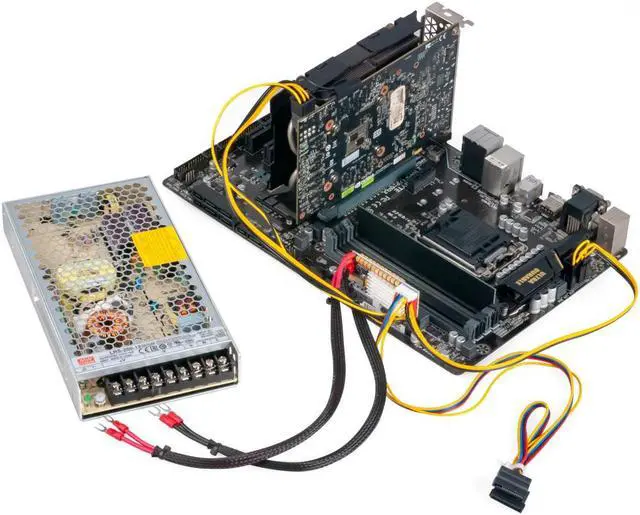 Alt view image 3 of 6 - BUCIER 450W 24Pin 12V UT1.5-4 Input Peak 450W Output Realan Mini ITX Pico PSU DC ATX PC Switch DC-DC ATX Power Supply