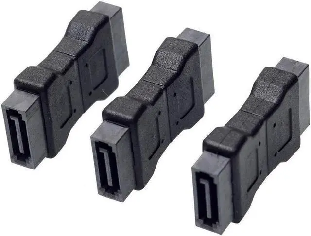 Alt view image 4 of 5 - BUCIER High quanlity 7PIN SATA 3.0 data male to male Port adapter straight angle 7P Serial ATA III 6Gbps Jack Connector Coupler 1 PCS