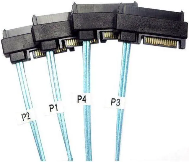 Alt view image 5 of 7 - BUCIER 36P Mini SAS SFF-8087 Host to 4 SFF-8482 Target SAS Hard Disk and SATA Cable  3.3ft/1m