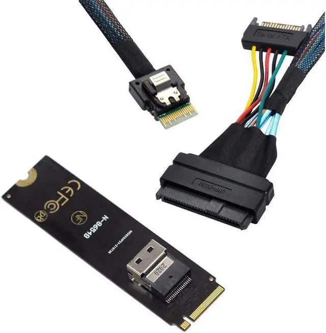 Main image of BUCIER Mainboard SSD Slimline SAS PCIe SSD Adapter NGFF M-Key NVME to SFF-8654 to U.2 U2 SFF-8639 NVME PCIe SSD Cable