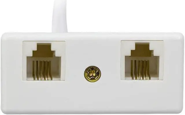 Alt view image 3 of 7 - BUCIER [RJ11 Telephone Adapter] 3PCS 2-Way RJ11 6P4C Telephone Plug to RJ11 6P4C Socket Adapter and Splitter for Landline Telephone