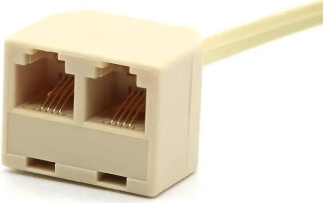 Alt view image 7 of 7 - BUCIER RJ11 Male to Dual Female 6P4C Splitter Connector Telephone Adapter Plug Cord Cable Male to 2 Female Converter Separator Cord for Landline (2 of Pack)