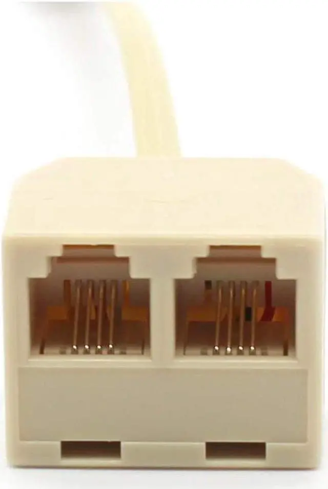 Alt view image 4 of 7 - BUCIER RJ11 Male to Dual Female 6P4C Splitter Connector Telephone Adapter Plug Cord Cable Male to 2 Female Converter Separator Cord for Landline (2 of Pack)