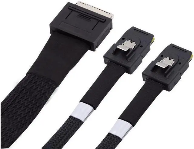 Main image of BUCIER OCuLink PCIe PCI-Express SFF-8611 8x 8-Lane to Dual SFF-8087 4x SSD Data Active Cable 50cm