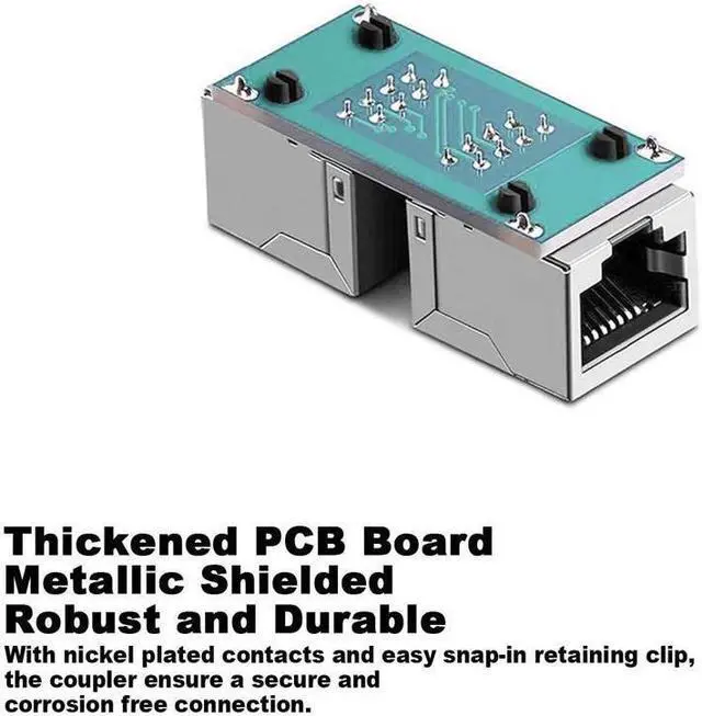 Alt view image 3 of 6 - BUCIER RJ45 Coupler Ethernet Extension Connector Cat7 Cat6 Cat5e Ethernet Coupler Female to Female(Blue 5 Pack)
