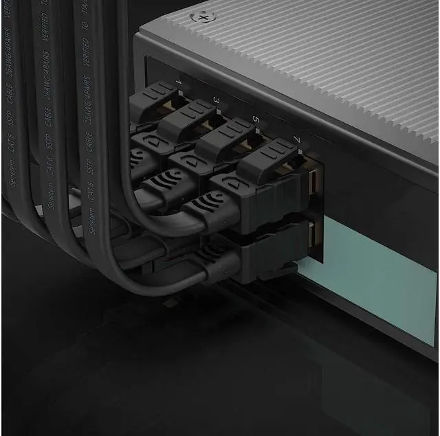 Alt view image 5 of 7 - BUCIER Cat 8 Ethernet Cable 1.5 ft High Speed, 26AWG Heavy Duty Shielded Ethernet Cord, 40Gbps 2000Mhz Flat Internet Network Patch Cord, Outdoor&Indoor, LAN Cable for Gaming, PS5/4/3, Modem, Router