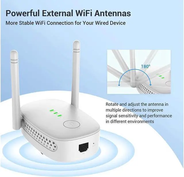 Alt view image 6 of 7 - BUCIER WIFI extensor, 1200Mbps WIFI enhancer, dual -frequency wireless signal enhancer relayer of the Ethernet port, the Internet enhancer expand WIFI to smart home equipment to smart home equipment