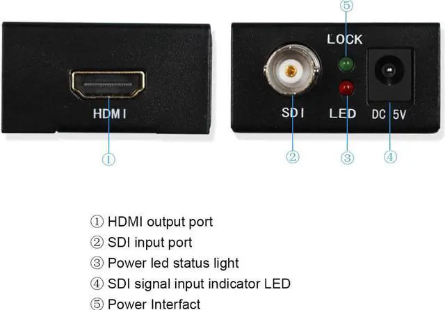 Alt view image 5 of 7 - BUCIER SDI to HDMI Converter Adapter Mini 3G HD Sdi Hdmi Adapter for SD-SDI, HD-SDI and 3G-SDI Signals