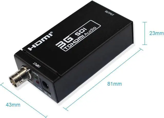 Alt view image 2 of 7 - BUCIER SDI to HDMI Converter Adapter Mini 3G HD Sdi Hdmi Adapter for SD-SDI, HD-SDI and 3G-SDI Signals
