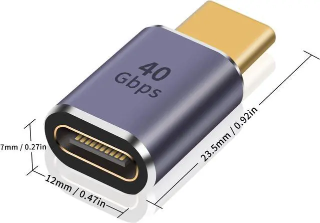 Alt view image 7 of 7 - BUCIER USB C Extender Adapter 2-Pack, 8K@60Hz & 40Gbps Data USB C Male to Female Extension Adapter, 100W Charging Type C Extender Thunderbolt 4 Connector for iPhone, MacBook Pro