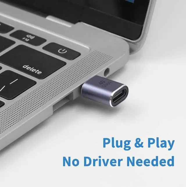 Alt view image 6 of 7 - BUCIER USB C Extender Adapter 2-Pack, 8K@60Hz & 40Gbps Data USB C Male to Female Extension Adapter, 100W Charging Type C Extender Thunderbolt 4 Connector for iPhone, MacBook Pro