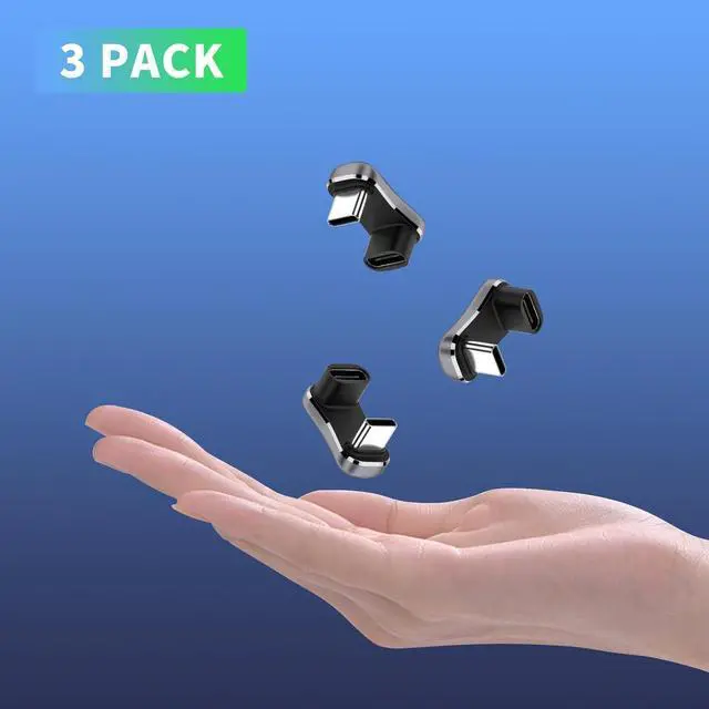 Alt view image 7 of 7 - BUCIER USB C U Shape Adapter, (3Pack) USB C 180 Degree Adapter for Steam Deck, 20Gbps USB C to USB C Adpter (Type C 3.2 PD 140W) Wider USB C Angle Adapter for Laptop, Phone, USB C Hub