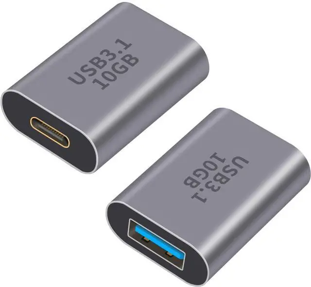 Main image of BUCIER USB C to A Adapter 10Gbps, USB C Female to USB A Female Adapter 3.1 Gen2, Double-Side Transmission Type C to Type A Converter Compatible with iPhone, MacBook Pro, Galaxy, 1-Pack