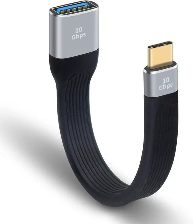 Main image of BUCIER USB C Male to USB Female Adapter Cable 6Inch, 10Gbps USB 3.1 Gen 2 Type C to Type A Fast Charging Cord, Short Type C Charger Cable for MacBook, Laptop, Dock Station