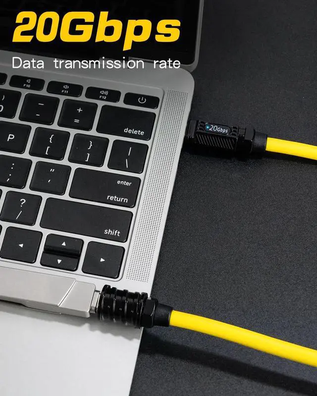 Alt view image 3 of 6 - BUCIER USB C Extension Cable Short, 140W USB C Male to Female Extension Cable, 20Gbps 8K Type C Extender Silicone Data Cable for Thunderbolt 3, Laptop, Phone, 20cm/7.8inch