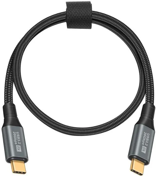 Main image of BUCIER Short USB C to USB C Cable 1.5ft, 20Gbps Data Transfer & 100W USB 3.2 Gen 2 Type C to Type C Fast Charger Cable Nylon Braided Support 8K@60Hz Video for Thunderbolt3, MacBook Pro